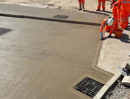 Reinforced concrete foundation and footing works for commercial and industrial construction