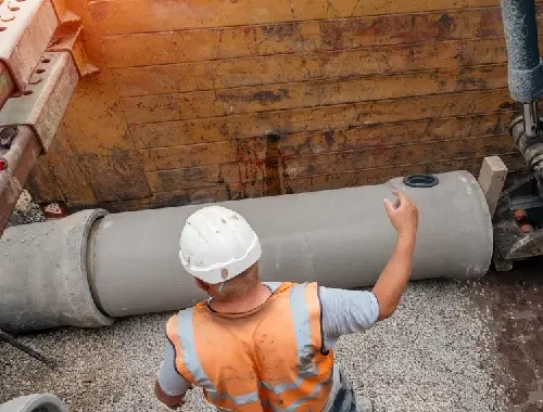 Surface water drainage planning layout for a commercial development site in the Midlands